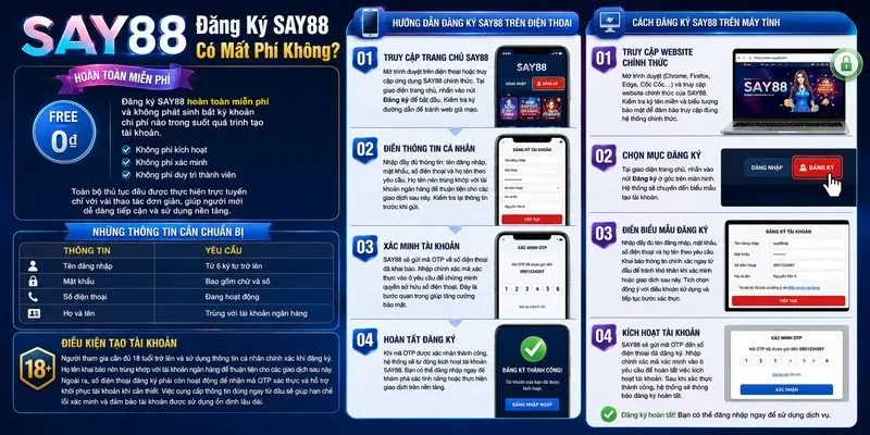 Hướng Dẫn Đăng Ký SAY88